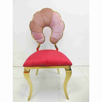 호텔 잔치 행사 결혼식 의자 금형 겹쳐질 수 있는 PU 가죽 벨벳 둥근 뒷면