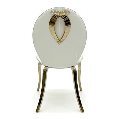 럭셔리 스테인리스 스틸 다리 모던 웨딩 연회 레스토랑 다이닝 의자 (이벤트 리셉션 호텔용)