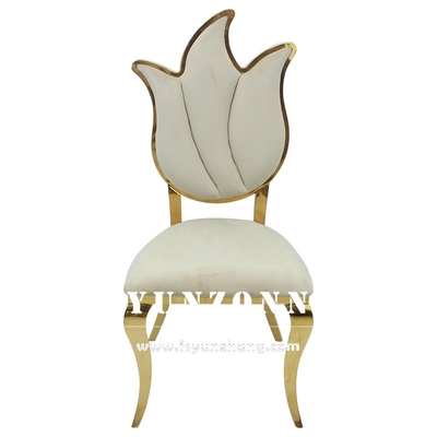 꽃 디자인 높은 뒤 결혼식 의자 왕 가구 의자 49X56X107cm