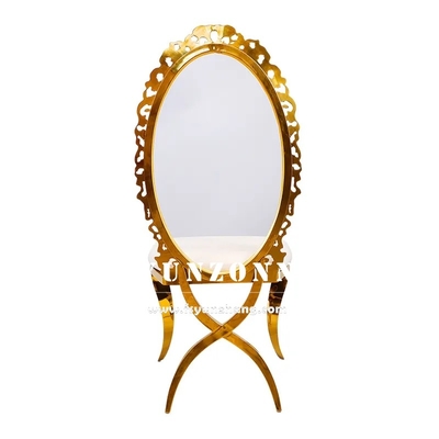 Fancy Acrylic Sunflower Back Gold Home Dining Chair Stacking Stainless Steel Wedding Chair for Hotel Banquet Party Used 호텔 잔치 파티용 스테인리스 스틸 웨딩 체어