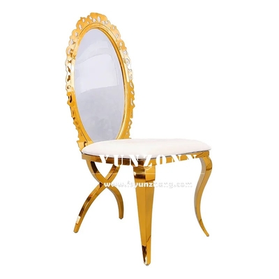 Fancy Acrylic Sunflower Back Gold Home Dining Chair Stacking Stainless Steel Wedding Chair for Hotel Banquet Party Used 호텔 잔치 파티용 스테인리스 스틸 웨딩 체어