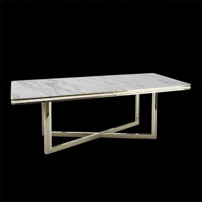 숙련 직사각형 형태와 룸 테이블을 정찬을 대접하는 금속 대리석