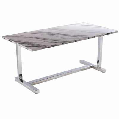 10 밀리미터 최고 두께와 금속 스테인레스 스틸 직사각형 대리석테이블