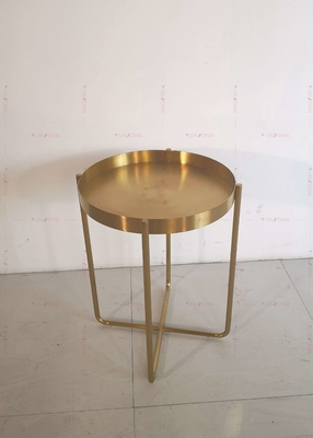 황금 금속 옆 탁자 커피용 탁자 D60xH50cm 201 스테인리스
