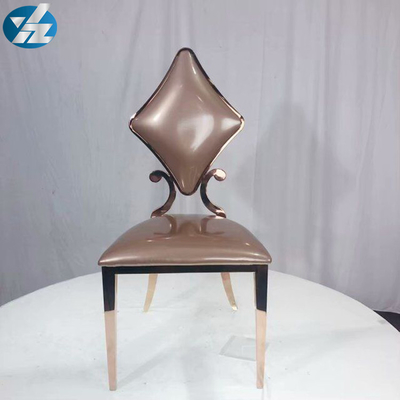 호화스러운 50X55X107 SS 다이아몬드 결혼식 황금 식사 의자 OEM 백색