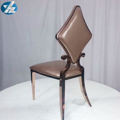 호화스러운 50X55X107 SS 다이아몬드 결혼식 황금 식사 의자 OEM 백색