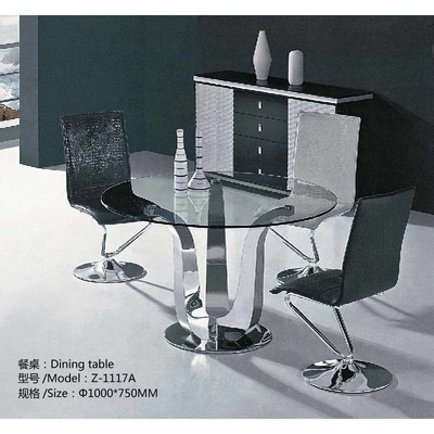 고대 Glam은 호화스러운 현대 식탁 D150XH75 유리제 정상 식탁
