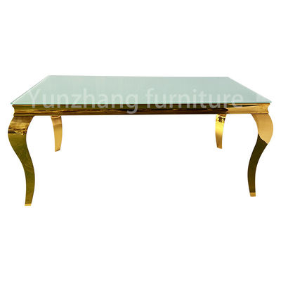 좋은 가격 대리석 상부와 방 스테인레스 스틸 테이블을 정찬을 대접하는 직사각형 모양 온라인으로