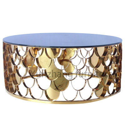 좋은 가격 진보적 스케일 커피 테이블, 템퍼링된 거울 유리와 커피 중앙 테이블 온라인으로