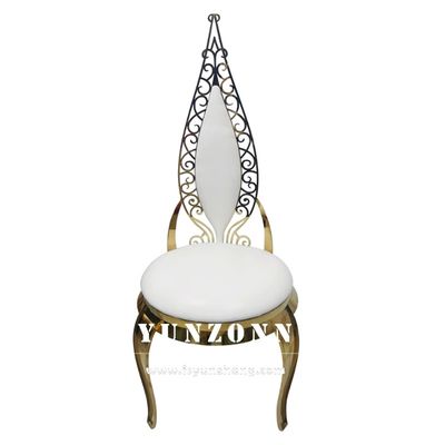 좋은 가격 금 스테인리스 상업적인 결혼식 연회 의자 가죽 우단 온라인으로