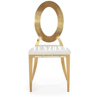 좋은 가격 식탁 가구 금 스테인리스 스틸 잔치 의자 스파킹 디자인 호텔 웨딩 이벤트 파티 스틸 의자 온라인으로