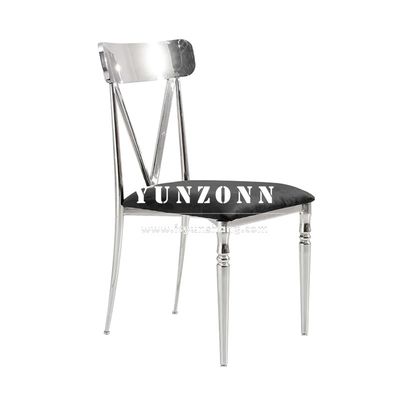 좋은 가격 높은 등받이 블랙 턱시도 벨벳 식탁 의자 스테인리스 스틸 다리 호텔 행사 식당 SS 가구 의자 온라인으로