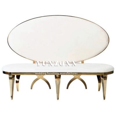 로얄 웨딩 가구 커플 소파 좌석 흰색 웨딩 신부와 신랑 호텔 홀 스테인레스 스틸 웨딩 이벤트 소파