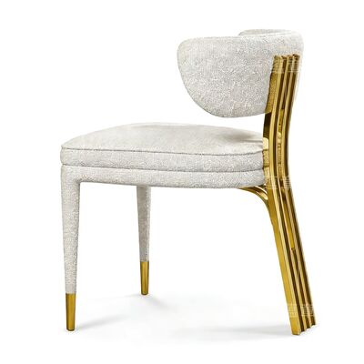 좋은 가격 아름다운 의자 패션 디자인 웅장한 럭셔리 웨딩 의자 호텔 골든 스테인레스 스틸 금속 저녁 식사 식사 의자 온라인으로