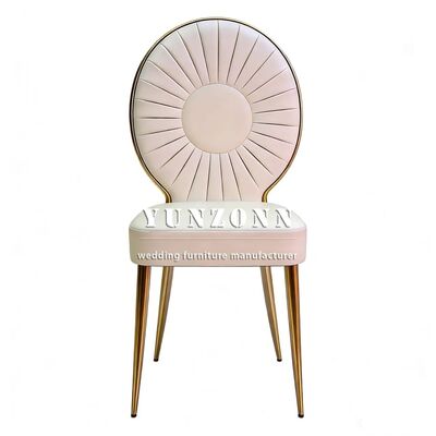 좋은 가격 도매 골드 스테인리스 스틸 PU 가죽 럭셔리 웨딩 의자 (연회 행사용) 온라인으로