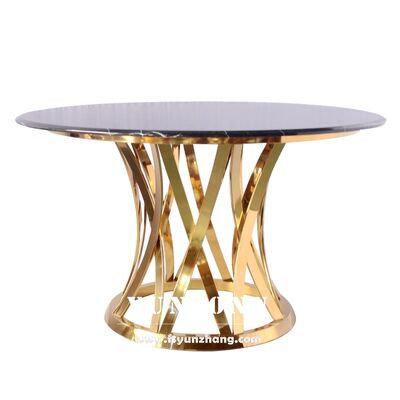 좋은 가격 클래식 모던 원형 식탁과 무거운 기반 온화 유리 & 대리석 야외 사용 온라인으로