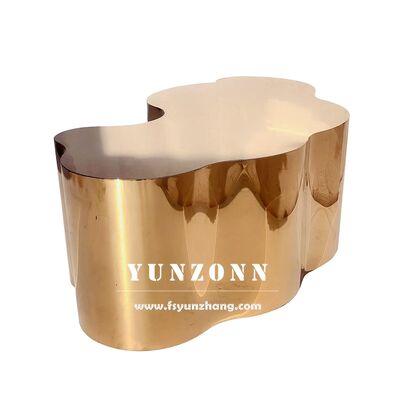 좋은 가격 현대 스테인레스 스틸 금 커피 테이블 트리 트렁크 스타일 호텔 식사 침실 사용을위한 거실 가구 온라인으로