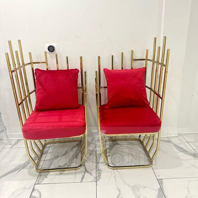 좋은 가격 새 디자인 잔치 결혼식 여왕 황금 왕좌 새집 의자 소파 온라인으로