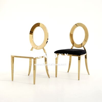 좋은 가격 고전 루이 오즈 의자 금 스테인리스 스틸 프레임 현대 이벤트 대접식 호텔 식당 아파트 웨딩 의자 온라인으로