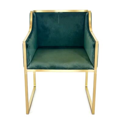좋은 가격 야외 정원 레스토랑 호텔 잔치 식사실 가구 금 스테인리스 스틸 다리 천 벨벳 어두운 녹색 웨딩 의자 온라인으로