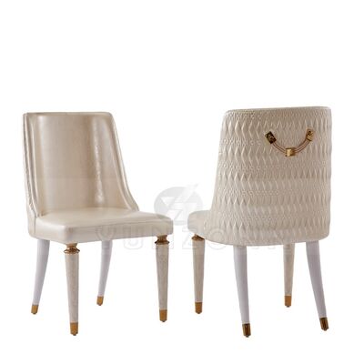 좋은 가격 호텔 및 거실용 스테인레스 스틸 팔레스트와 함께 실내 및 야외용 현대 가죽 식탁 의자 온라인으로