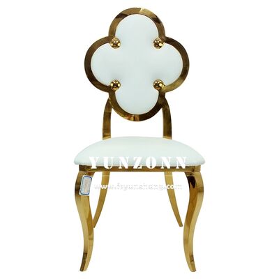 좋은 가격 모던 골드 다이닝 체어 고급 가죽 및 패브릭 연회 의자 식당 또는 호텔 야외 거실 용 온라인으로