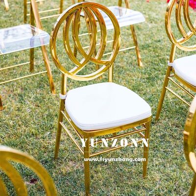 좋은 가격 중국 공장 공급 스테인리스 스틸 불사조 의자 (골드 & 화이트) - 웨딩, 연회, 호텔, 야외 식사, 아파트 용 온라인으로