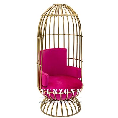 좋은 가격 호텔 웨딩 파티용 럭셔리 웨딩 대여 골드 스테인리스 스틸 신랑 신부 의자 벨벳 왕좌 의자 온라인으로