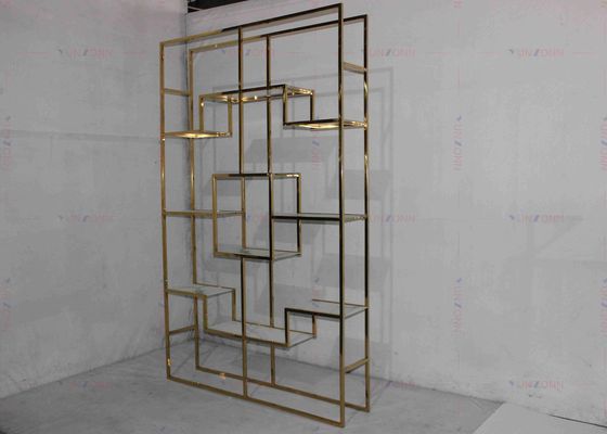 좋은 가격 스테인리스 황금 현대 포도주 선반 내각 빛 고전적인 사치품 온라인으로