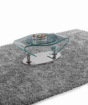 좋은 가격 유리제 회전 테이블 스테인리스 기초 커피 보조 탁자 OEM 온라인으로