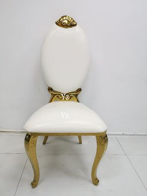 좋은 가격 사건 W50xD65xH110cm를 위한 높은 뒤 결혼식 연회 의자 직물 스테인리스 식사 온라인으로