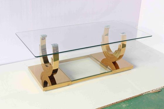 좋은 가격 방 집 가구를 하는 Ｕ 형태의 베이스 2 조각들 커피 탁상 수상기 Ti 금 온라인으로