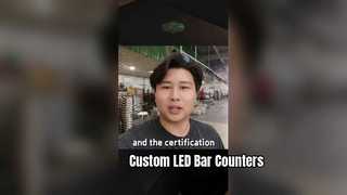 맞춤형 LED 바 카운터 로즈 디자인