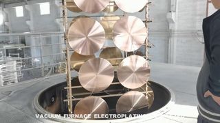 금가구 제품의 진공 금도금 공정